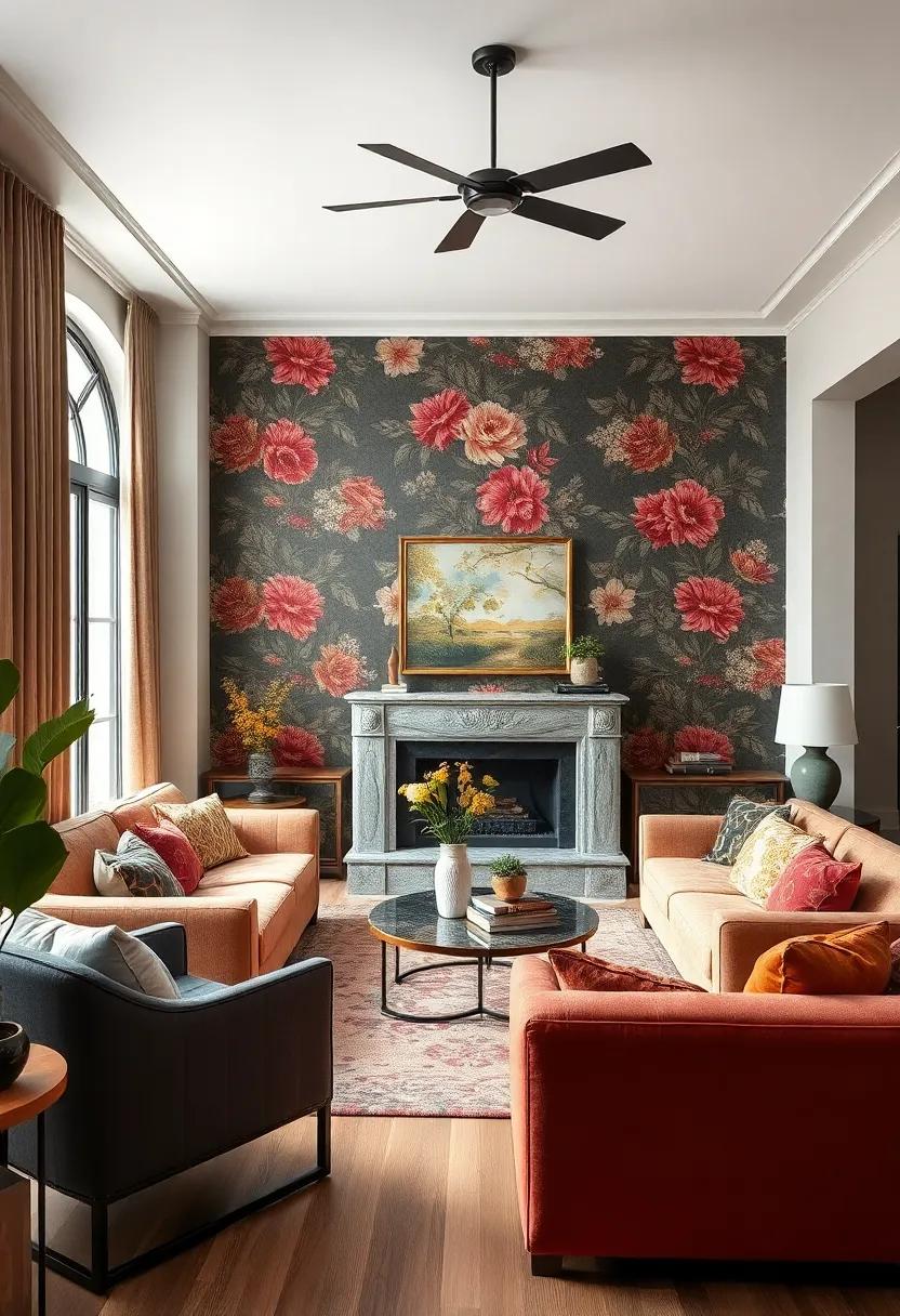 Elevate ​your room with rich, dark floral designs that create a ⁣dramatic, moody atmosphere
