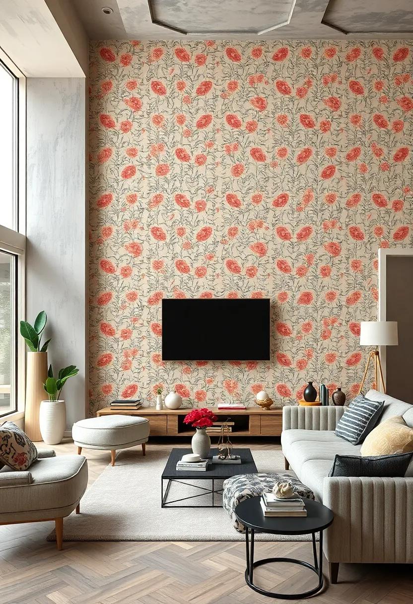 Opt for a retro-inspired small-scale floral print that adds a cozy and inviting ⁢feel to your ⁤space