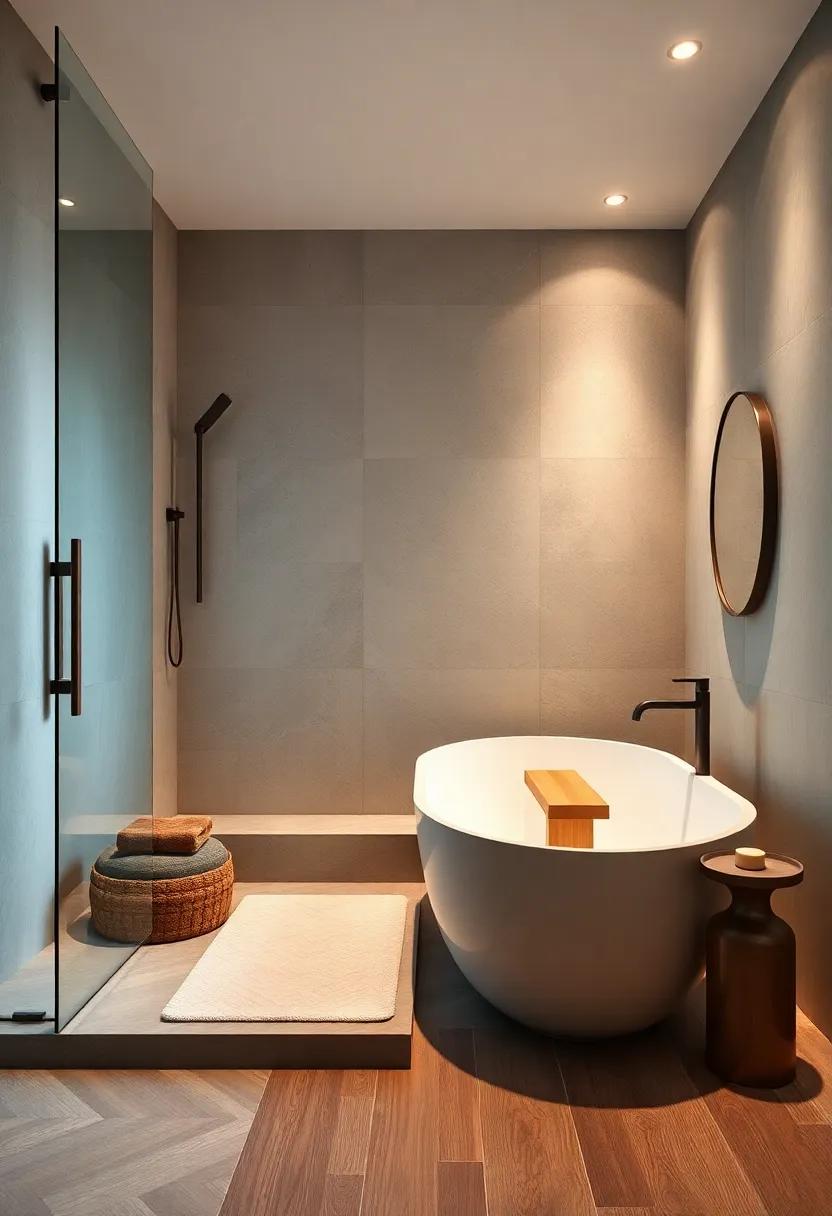 Bathtub Addition: If space allows, include a freestanding tub for a versatile bathing option that complements your⁣ walk-in shower
