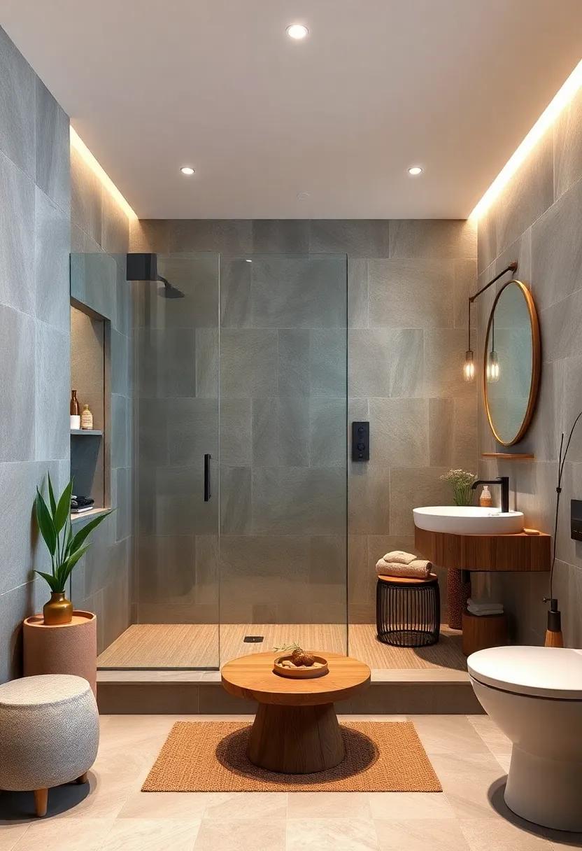 Natural materials: Incorporate bamboo,wood,or stone elements⁤ to connect your⁣ bathroom with nature and⁢ foster⁤ tranquility