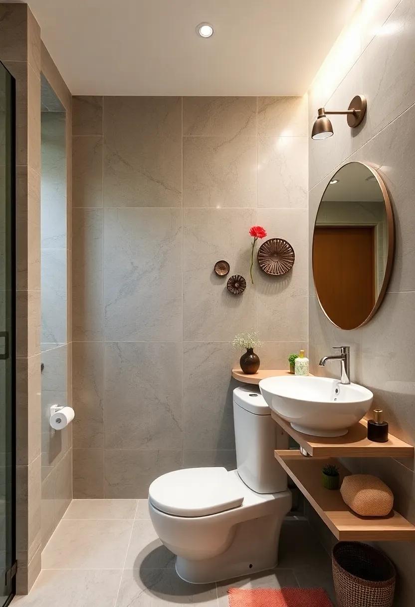 Artistic Hooks: Replace traditional hooks with decorative or artistic ones for ​hanging accessories or towels