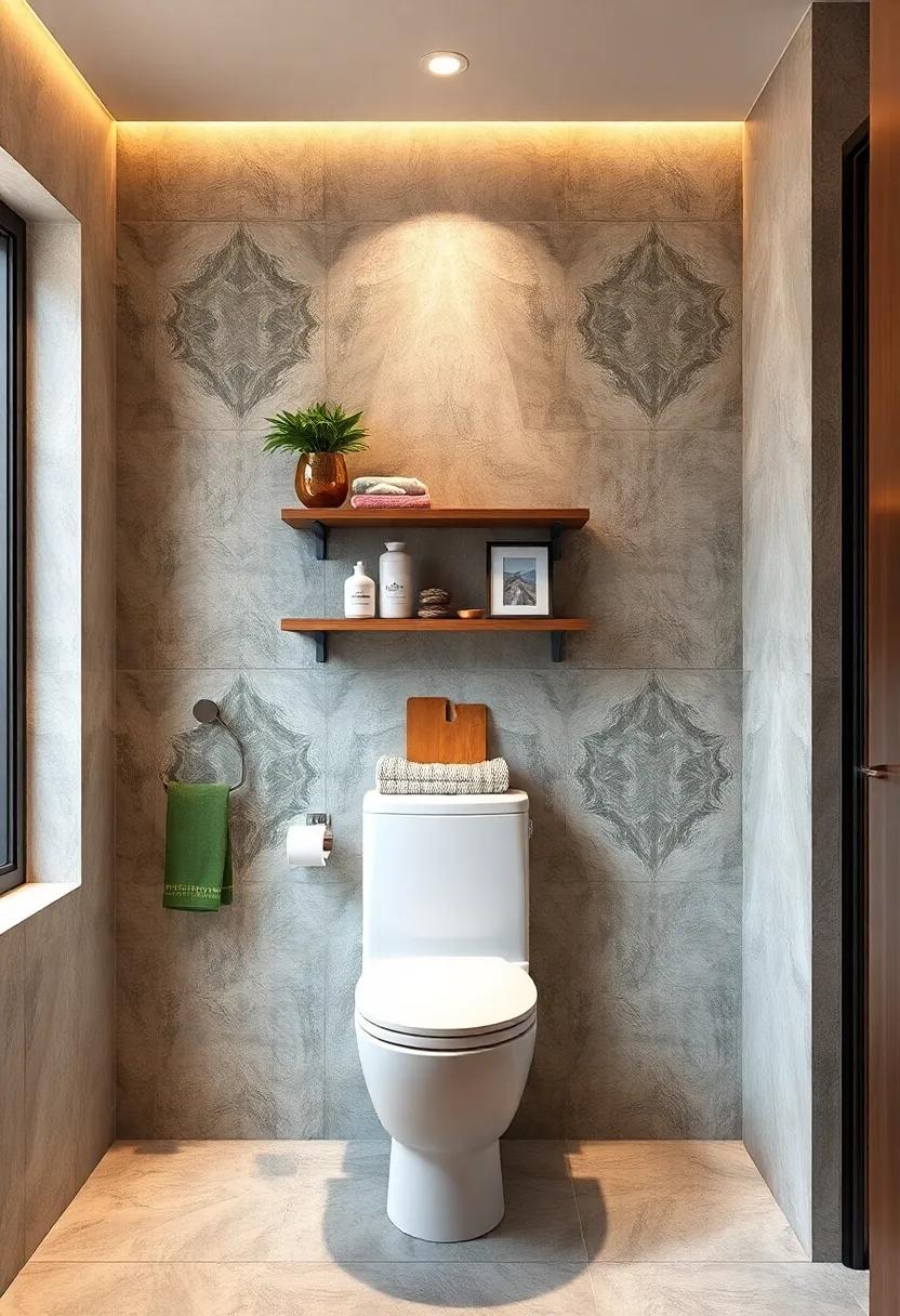 Floating Shelves: Create a minimalist look with sleek floating shelves that hold decorative items or essential​ toiletries