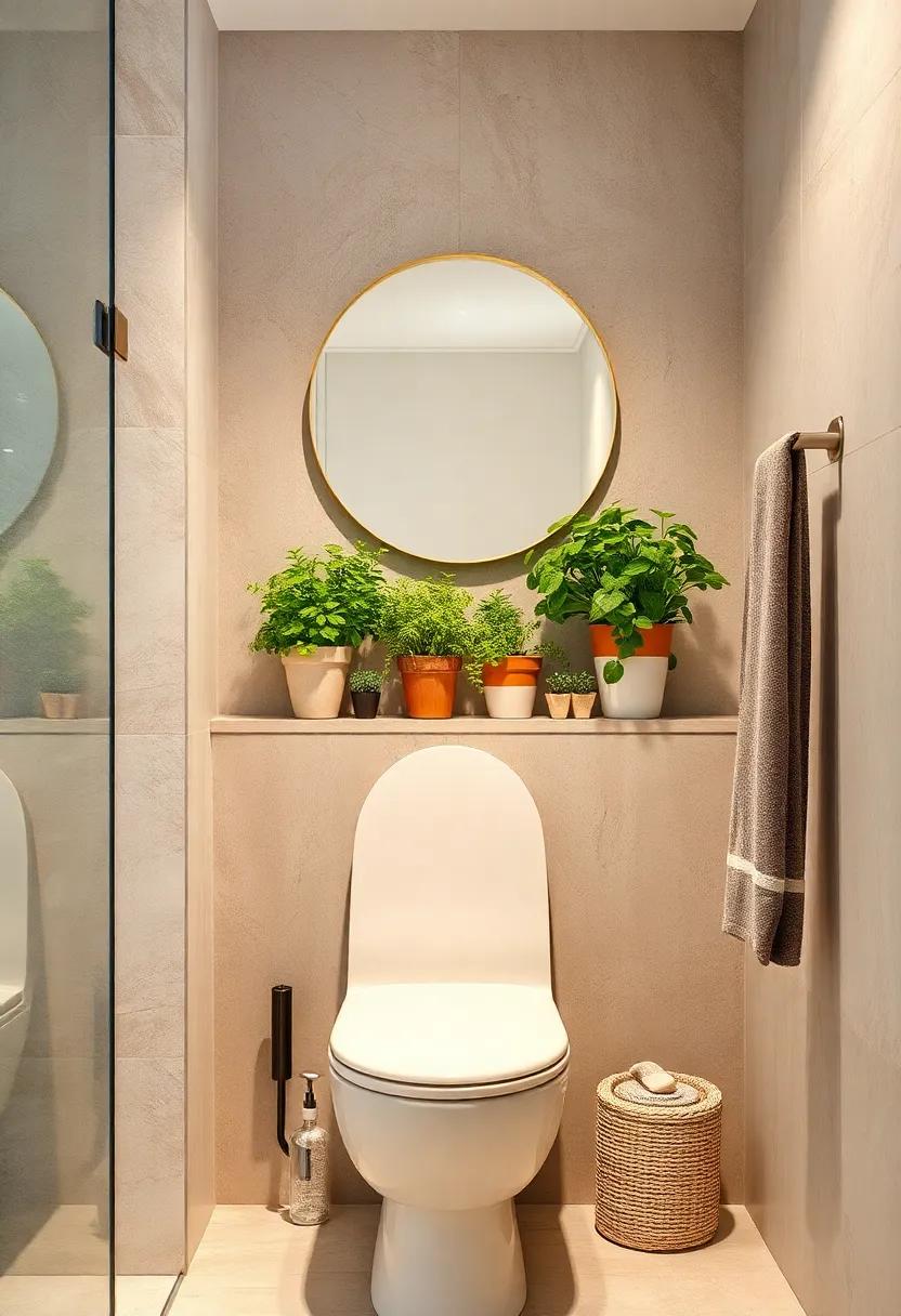Herb Garden: Use the space above your toilet to ‌grow a‍ small herb garden in stylish ‍pots for a burst of ⁢freshness