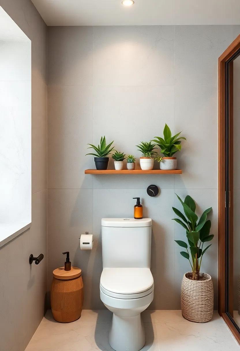 Plant Shelves: Install small plant shelves for air plants or​ succulents that ‍bring life into the bathroom