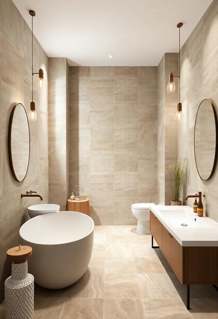 Blended Stone Look: Consider blended stone look tiles that mimic natural ‌textures and patterns for a unique yet⁢ neutral appeal