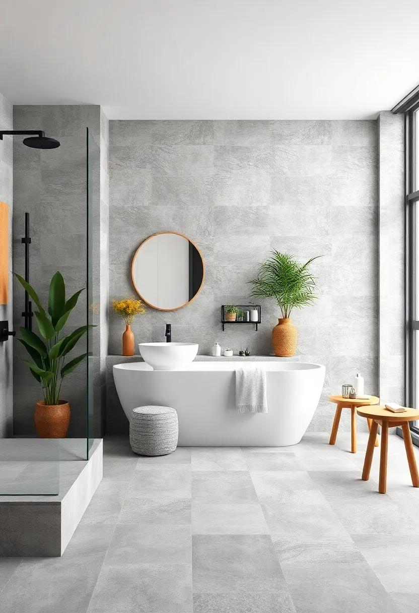 Grey Cement Tiles: Embrace an industrial vibe with grey cement tiles that offer a modern edge while ⁢remaining understated
