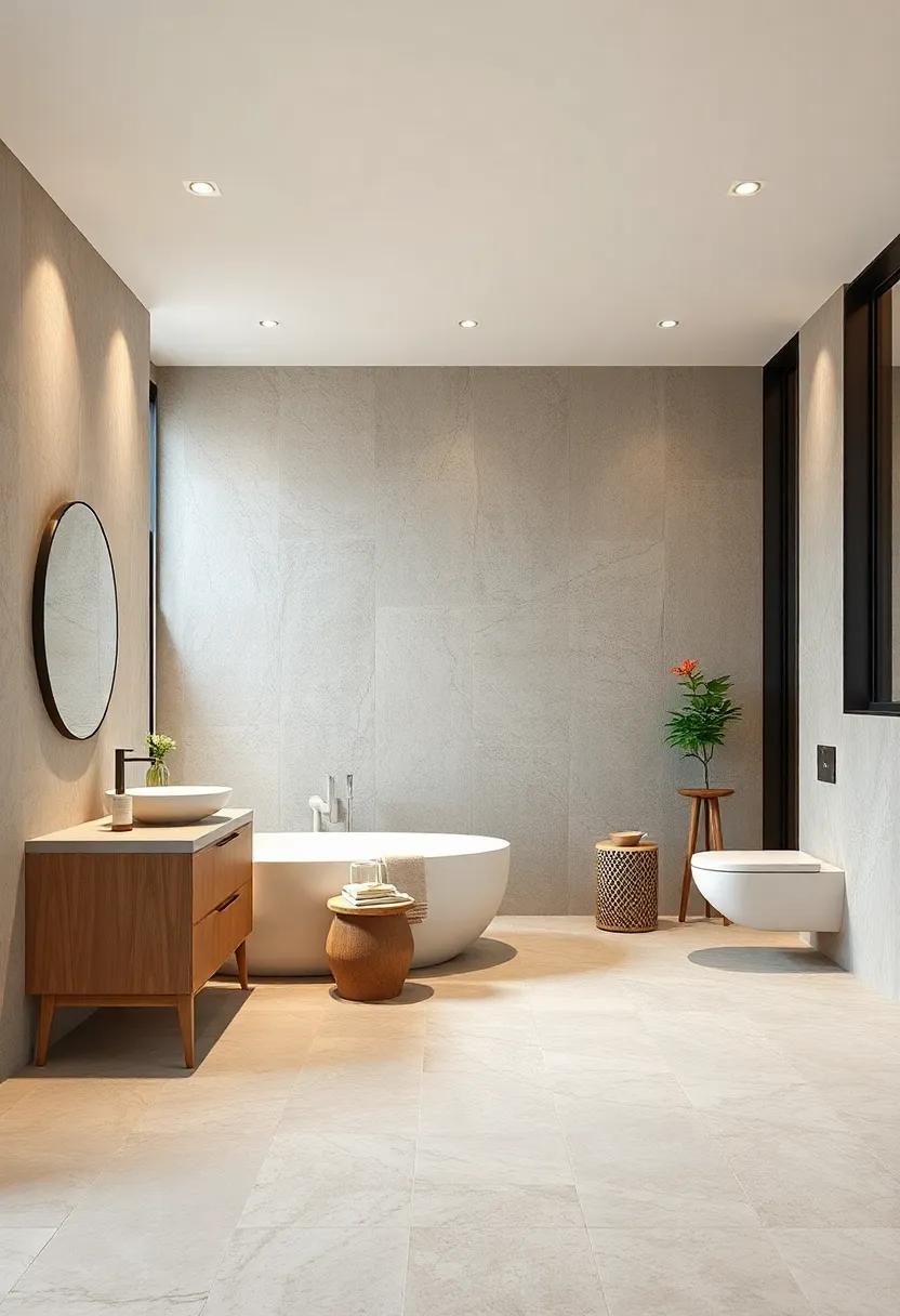 Natural Stone Slabs: Utilize large natural stone slabs for​ a seamless aesthetic that exudes luxury without overpowering the space