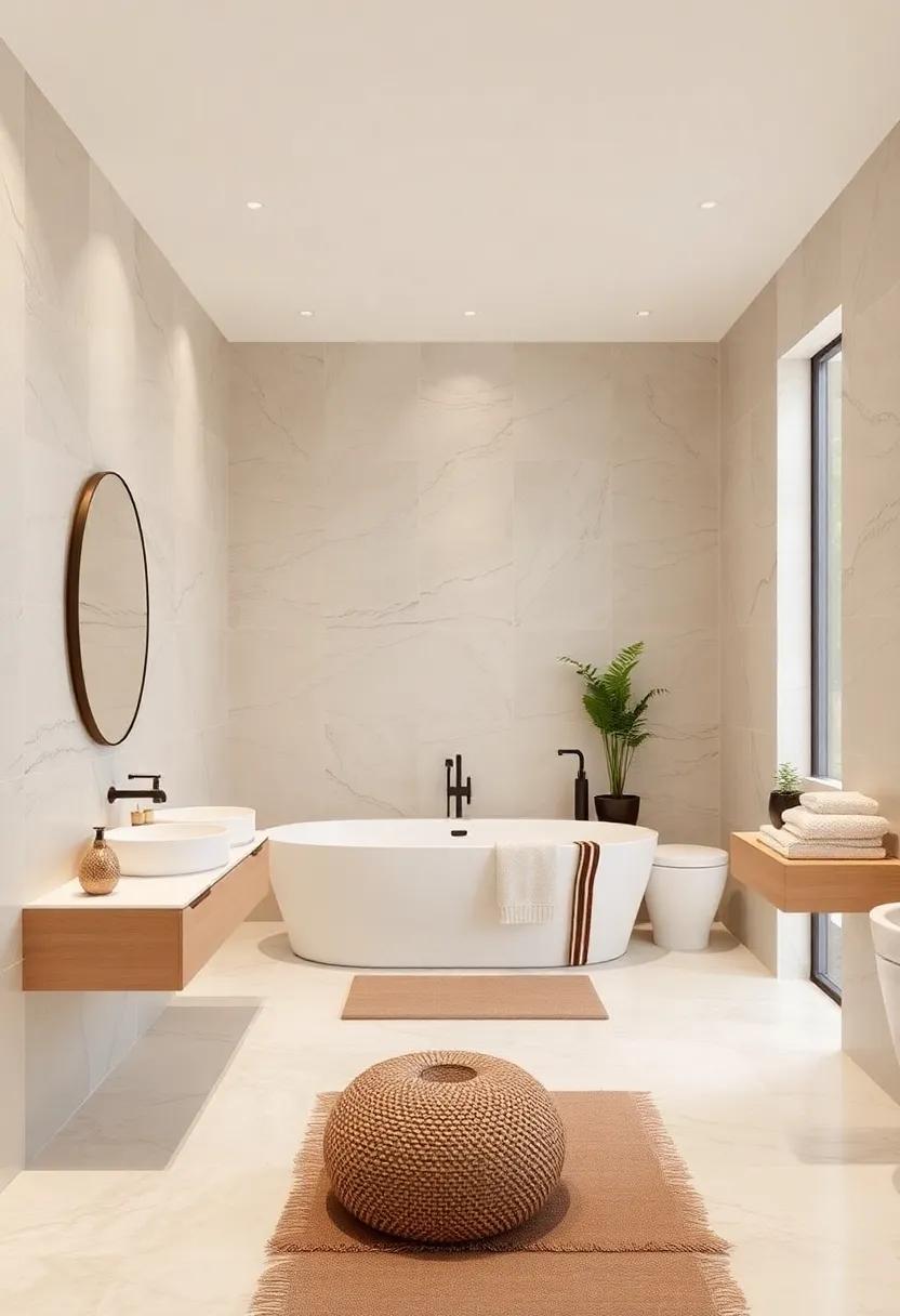 Satin Finished Cream: Satin-finish cream tiles provide a luxurious, velvety touch that's perfect for a‌ calming bathroom retreat