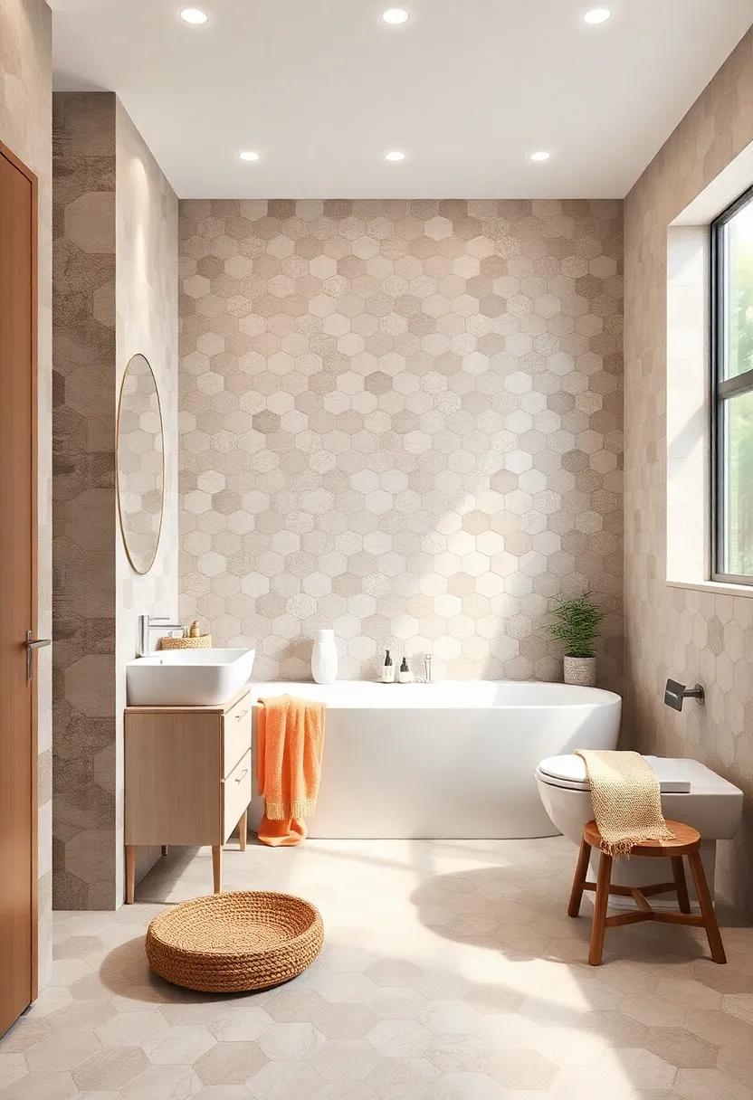 Taupe ‌Hexagon ⁢Tiles: Add geometric interest with ‍taupe hexagon⁤ tiles that provide a unique​ twist while maintaining a neutral palette