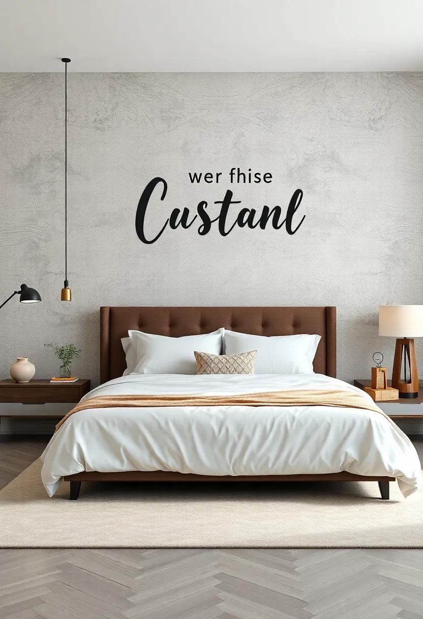 artistic Typography:⁢ Personalize your space with a mural that incorporates inspirational quotes or ⁤chic typography, setting a⁢ motivational tone ⁢for your day
