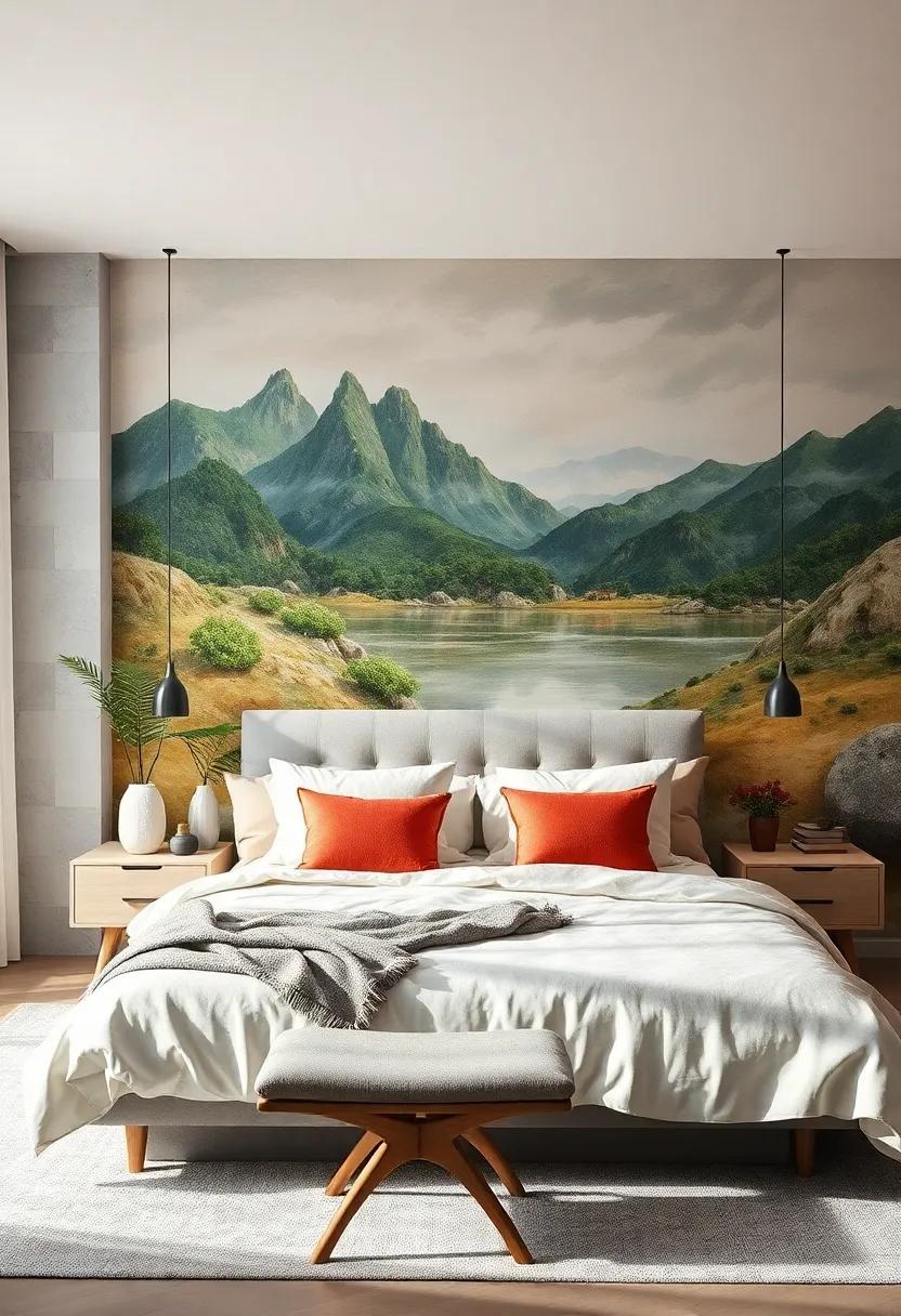 Hand-Painted Landscapes: opt for‍ a mural that replicates the look of a‍ hand-painted artwork, offering ​a unique ⁣and artistic touch to your bedroom decor