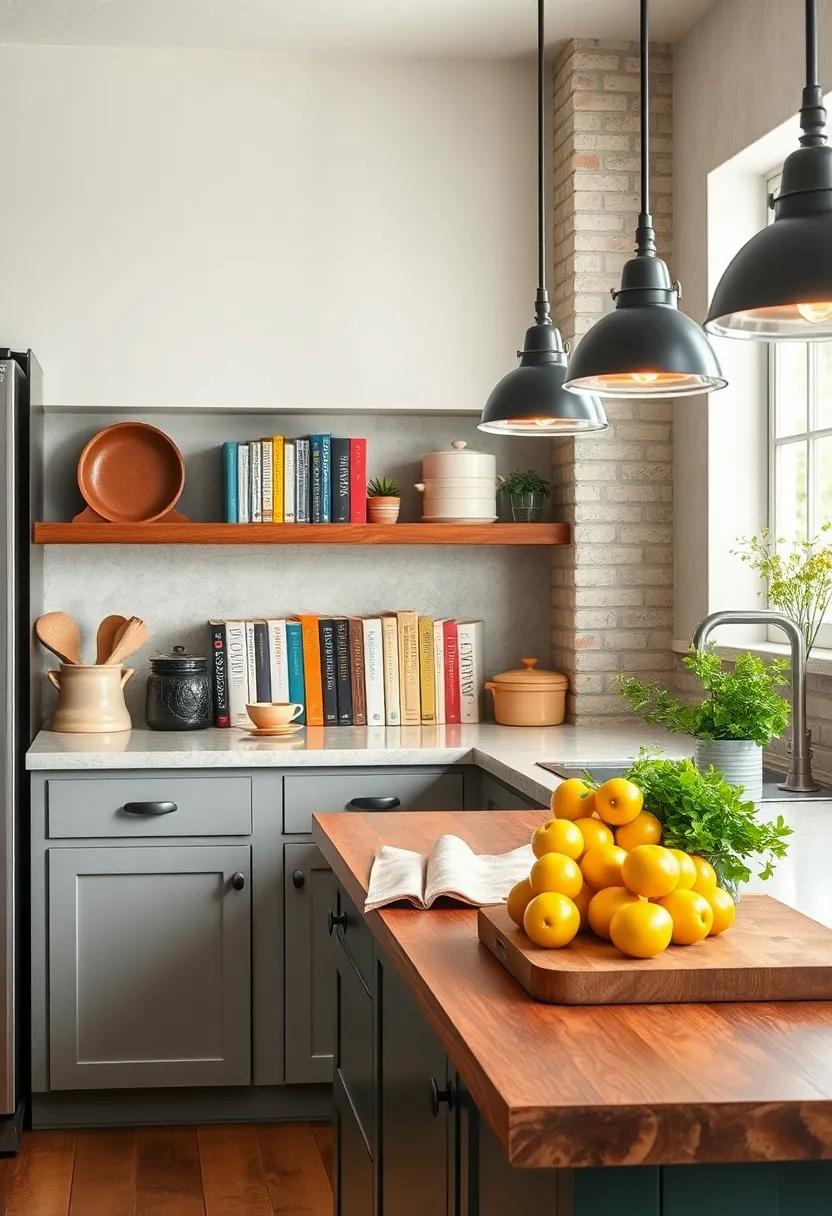 A Charming Cookbook Display: Keep your favorite⁤ cookbooks ⁢handy with a dedicated space on a counter or shelf, inviting culinary creativity