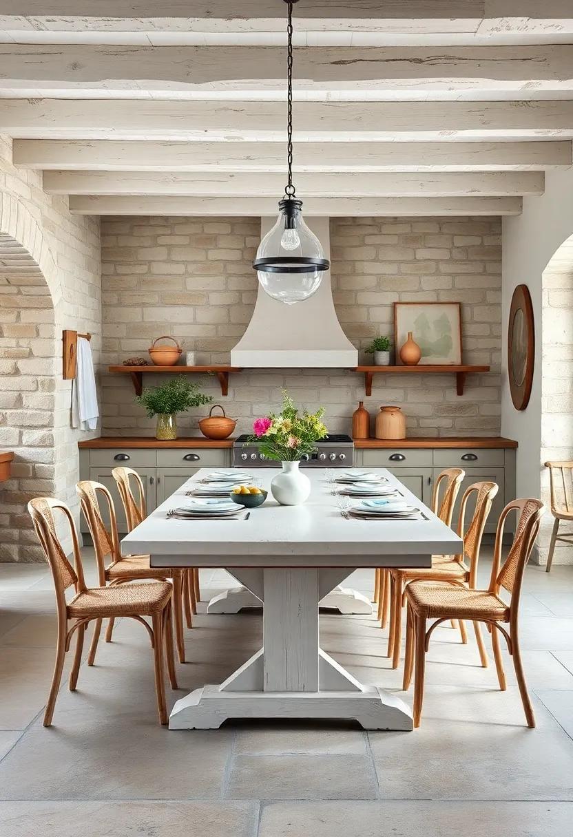 A Whitewashed Dining Table: A⁤ large,sturdy table serves as a gathering spot for family and friends,embodying the heart of cottage ‌living