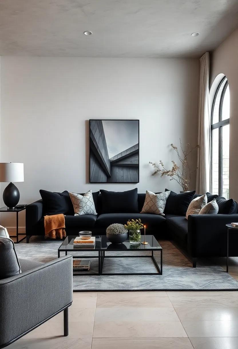 Select ‌oversized ⁢decorative pillows ⁤with subtle patterns or metallic accents to add softness while keeping ⁢the chic ‍vibe