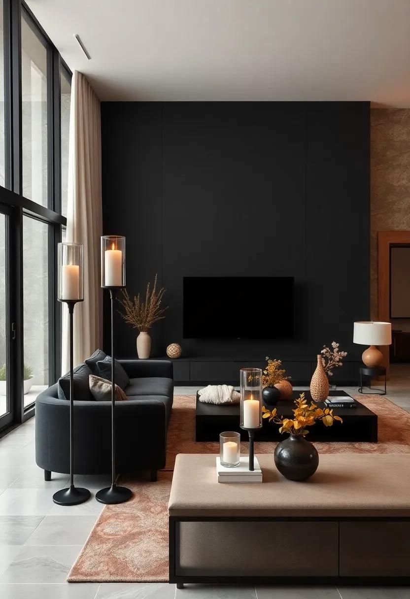 Infuse elegance ‍with tall candlesticks or lanterns ⁢that play with height and serve as‍ a focal ⁤point in the room