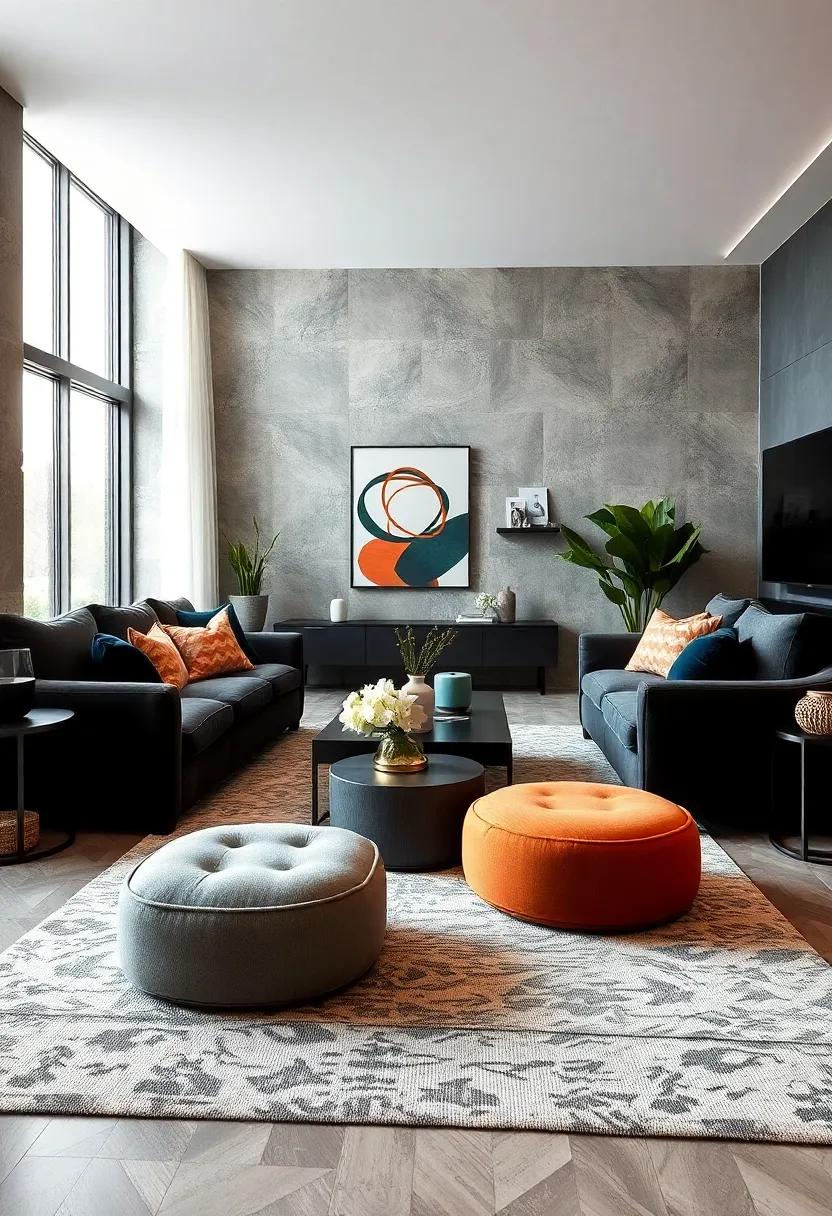 Layer in comfortable seating options with ottomans or poufs that offer⁢ flexibility and extra comfort for guests