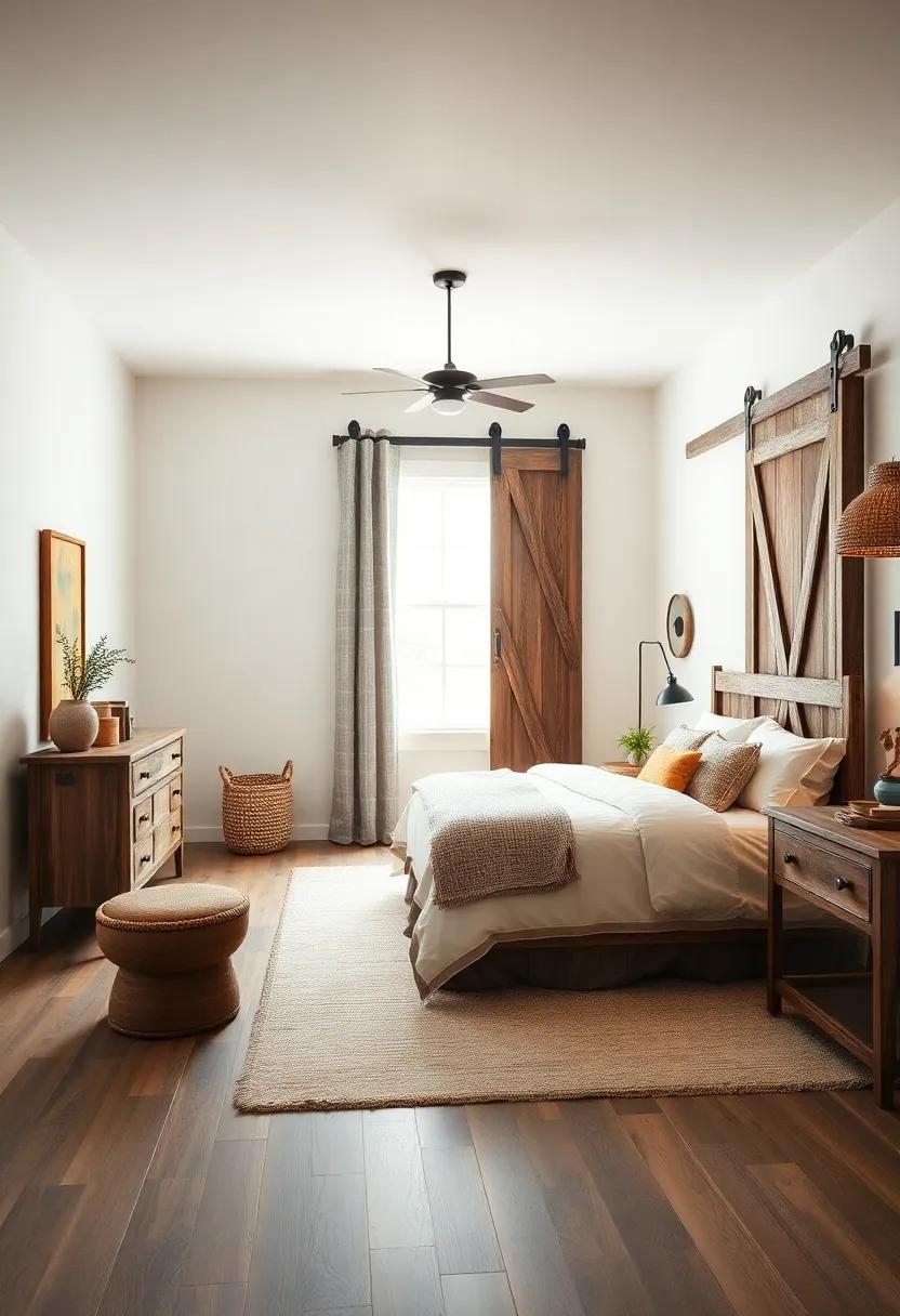 Add a touch of elegance with a sliding barn door ⁢for closets, blending functionality with a striking design element