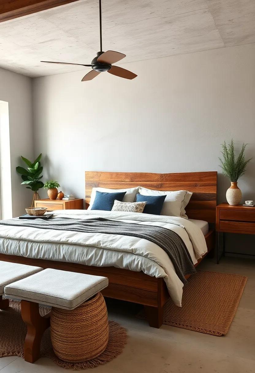 Embrace rustic⁣ charm with a reclaimed wood bed frame​ that tells a story of its own through weathered textures and natural imperfections