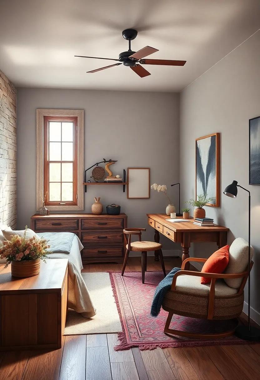 Style a corner ⁢workspace with a handcrafted desk, complete with unique⁤ grain patterns that ⁢inspire creativity