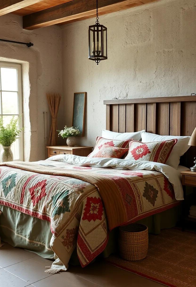 Use handmade quilts adorned with patchwork designs to add warmth and a ⁤personal ⁢touch ‍to your bedding ensemble