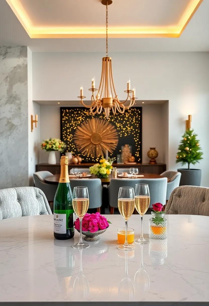 Champagne ⁣Station: Set up an eye-catching champagne station with ⁢stylish‍ flutes and garnishes⁣ that invite guests to toast in style throughout ⁢the evening