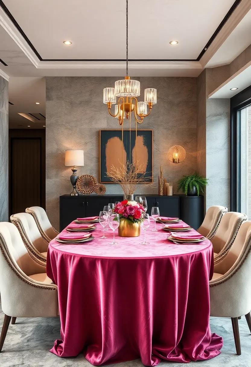 Velvet ⁣Tablecloth: Opt for a ‍plush velvet tablecloth in deep, rich hues that invites comfort while enhancing your ⁣decor's ‍luxurious feel