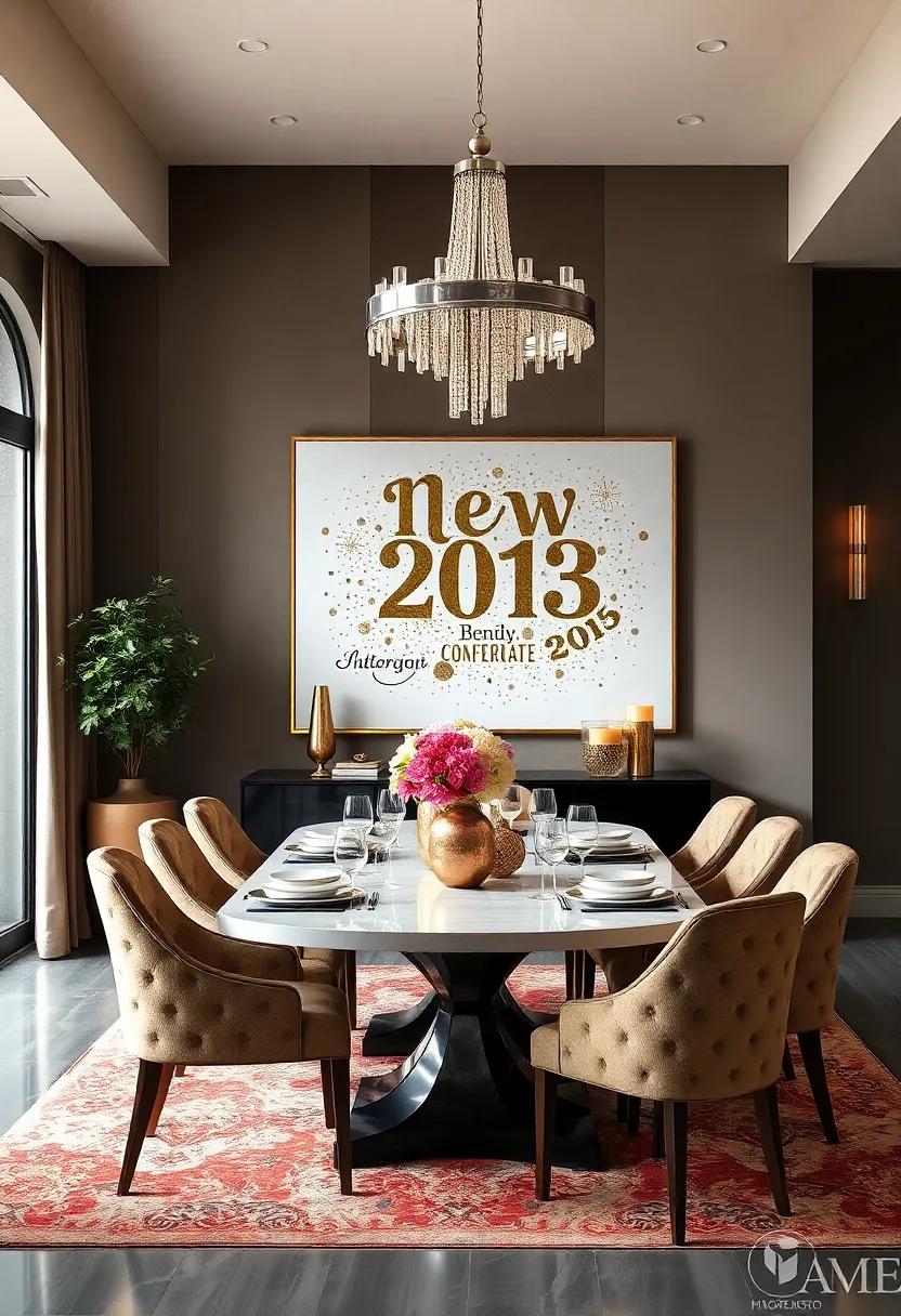 Statement Wall Art: Hang up a glamorous piece of art or a New ‌Year’s theme-inspired banner to set ‍the tone for your celebration and inspire joy