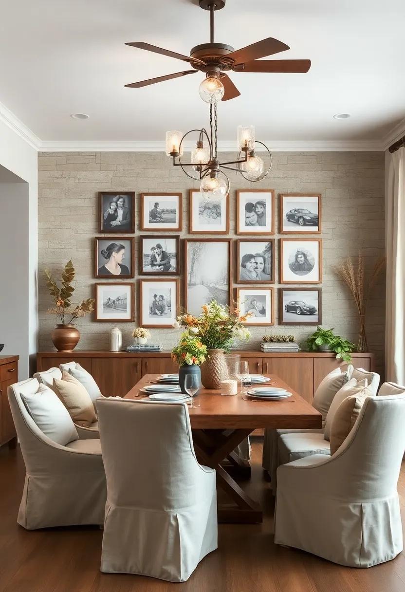 Create ⁢a gallery wall: Display family photos or⁢ rustic art pieces in ​a⁢ curated‍ arrangement for ⁣a‍ personal touch that tells your​ story