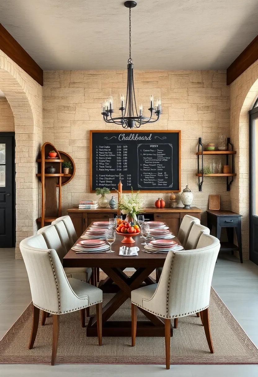 Curate ⁢a chalkboard menu: Install a chalkboard to jot down daily ⁣specials ⁣or family ⁣recipes,⁢ keeping the rustic vibe ⁣lively and⁣ interactive