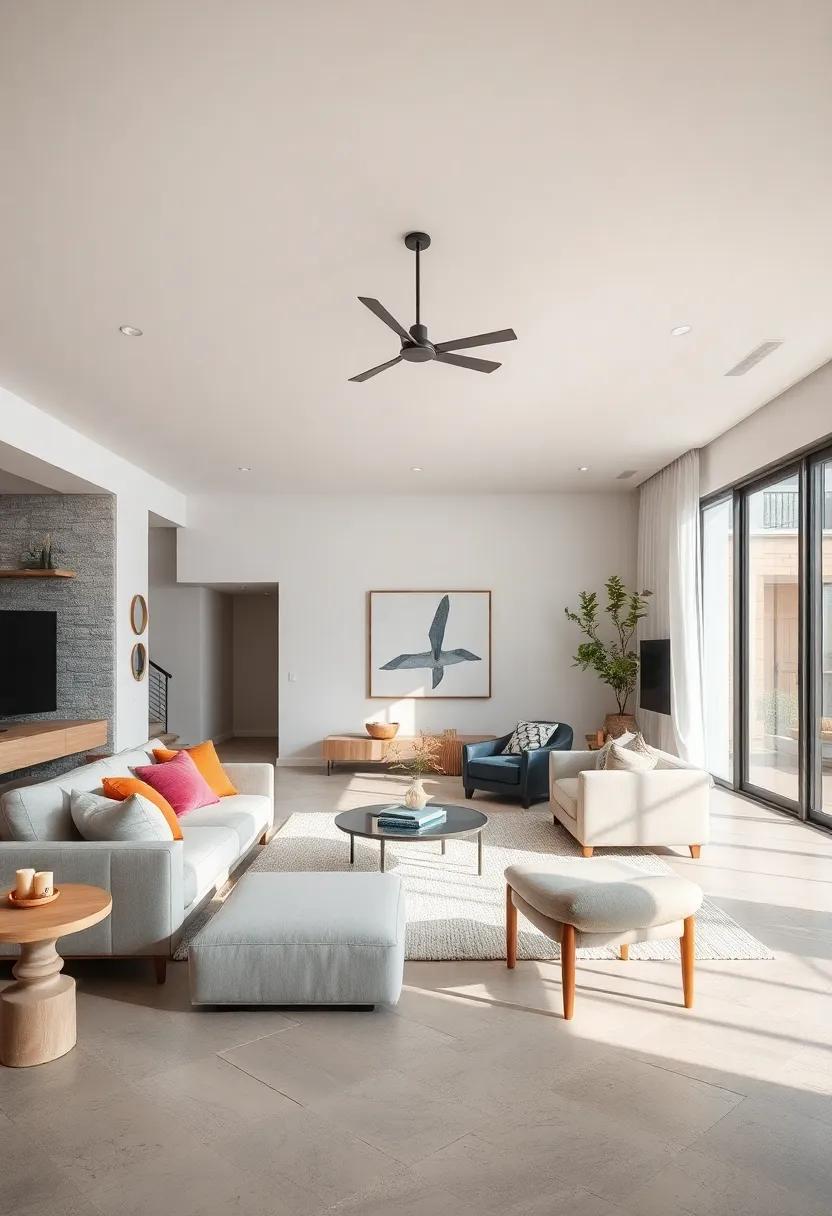 Experiment with Open​ Layouts: If ‌possible, design an open⁣ living area⁣ that flows seamlessly ⁢into adjacent spaces