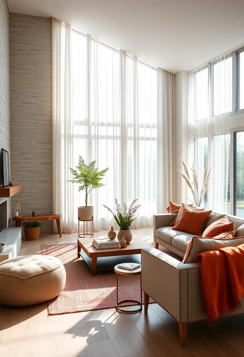Utilize natural Light:​ Maximize windows with sheer curtains to‌ allow​ sunlight to filter in and brighten the space
