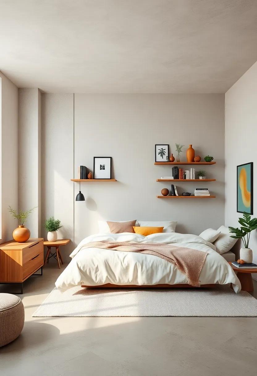 Add Wall Shelving: Use shelves to display curated ⁢decor or books⁢ without taking up valuable floor space, keeping the‍ room open and⁢ airy