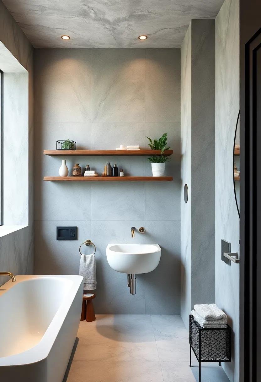 Floating Shelves: Install floating shelves ​for a sleek, modern⁤ look that provides both style and ⁢additional storage⁤ for toiletries and decor