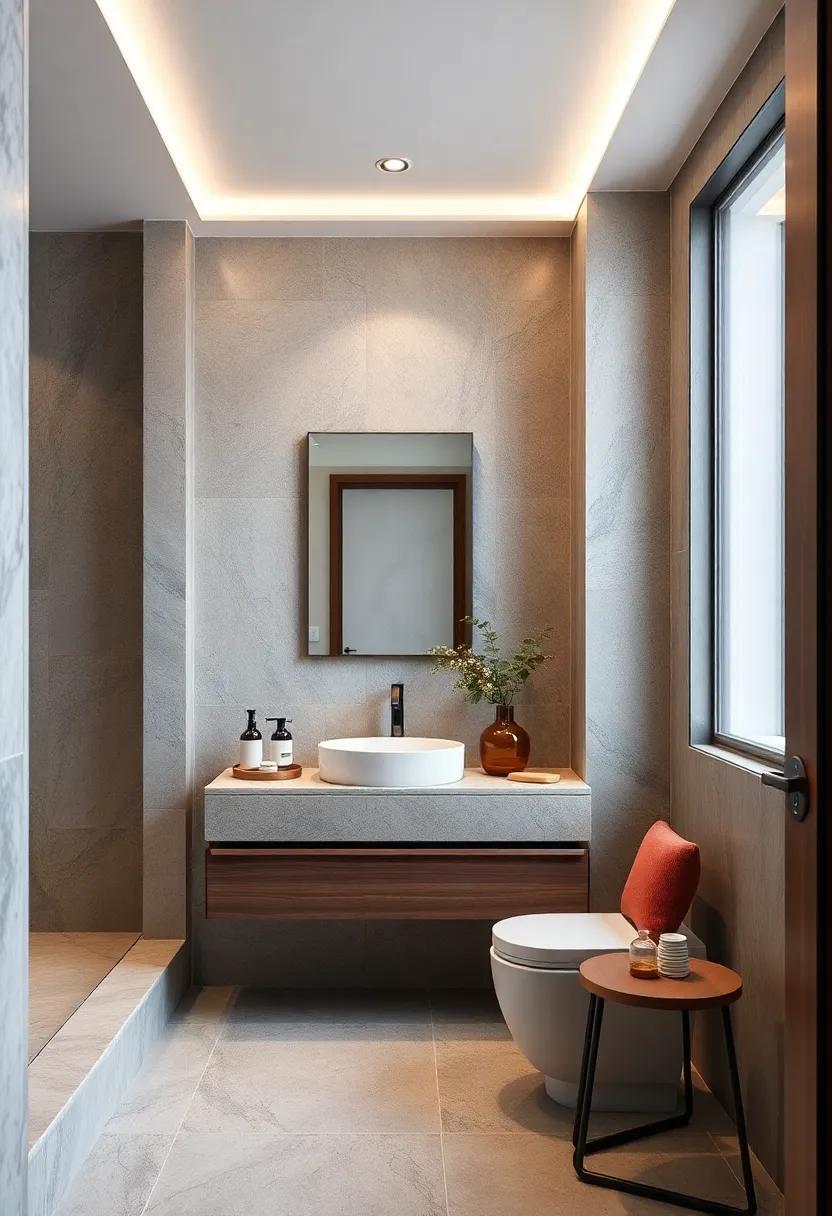 Compact Vanity Designs: select a narrow, wall-mounted vanity‍ that maintains floor space while offering sufficient‌ storage