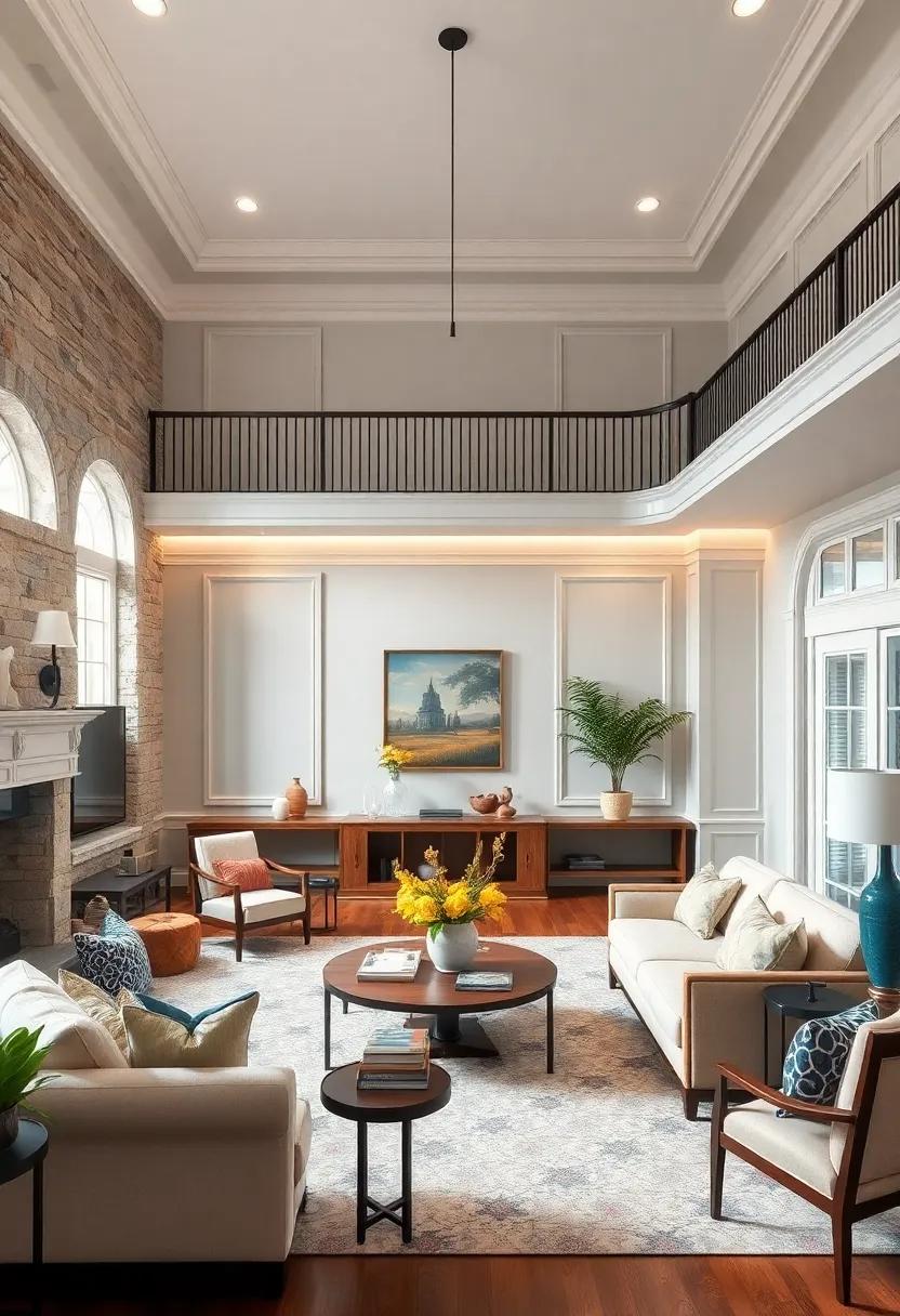 Classic Crown Molding: Add elegance with crown molding ⁤to enhance the architectural interest of your ⁤living room