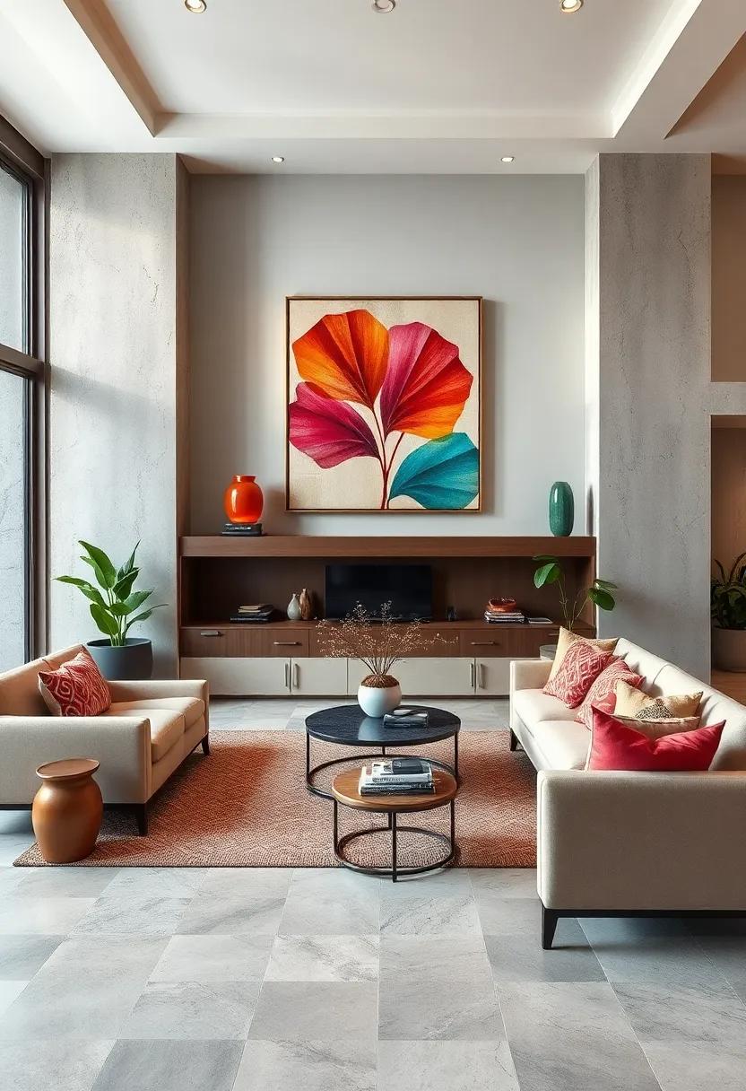 statement Artwork: Hang a ⁢large ‌piece of statement artwork to draw ‍attention and‌ express your individual style