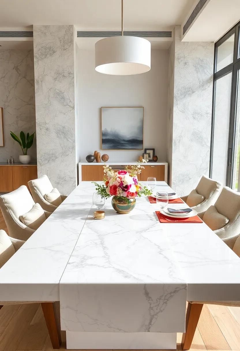 Marble‌ Table Runner: Add a touch ‌of luxury‌ with⁣ a marble-inspired table runner, enhancing ⁣your table setting while maintaining a chic aesthetic