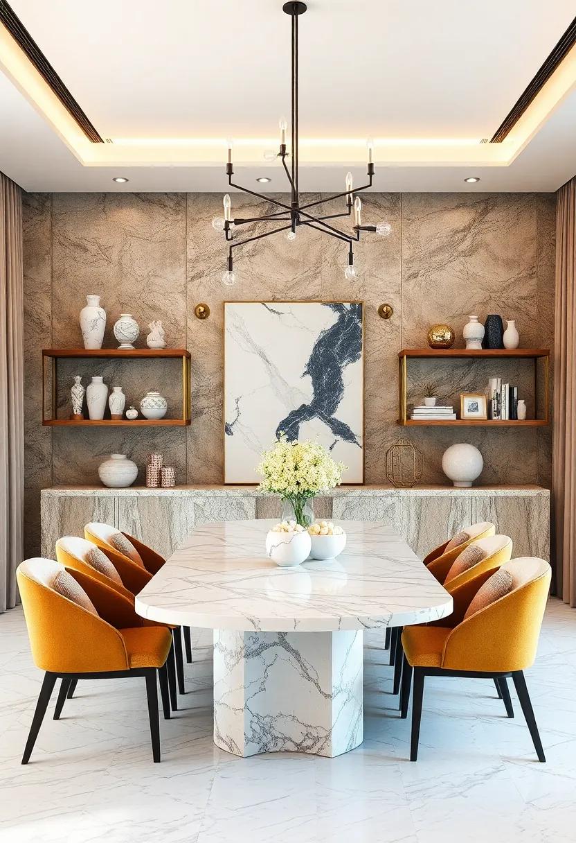 Marble Table Legs: Select ⁤a dining table ‍with bold marble legs for an ⁢unexpected yet sophisticated design‌ element