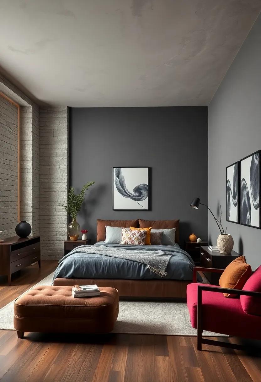 Charcoal Grey: A sophisticated⁤ choice that enhances the elegance of dark furniture while adding a modern edge to your​ bedroom