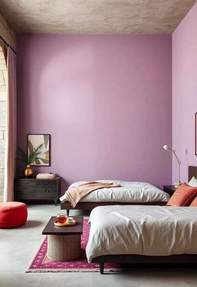 Soft Lavender: This gentle shade introduces a hint of⁣ color and‌ tranquility, creating​ a dreamy environment when paired with dark wood