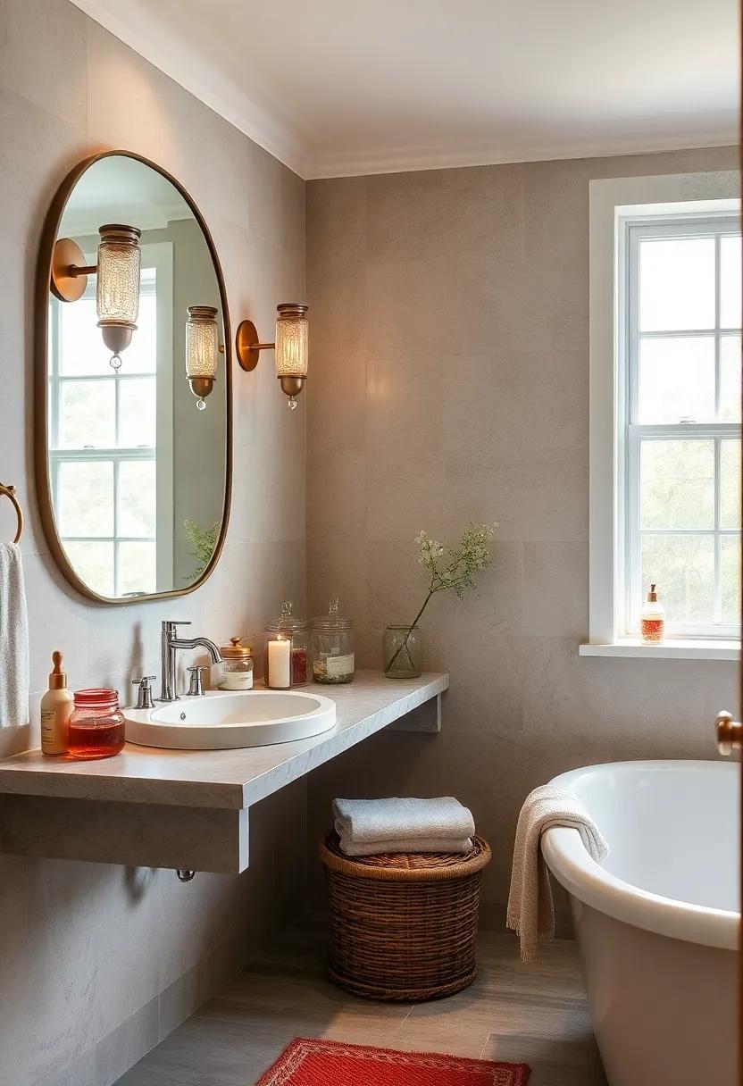 Apothecary ‍Jars: Filling apothecary jars with bathroom essentials adds‍ a whimsical, vintage touch‌ to your countertop