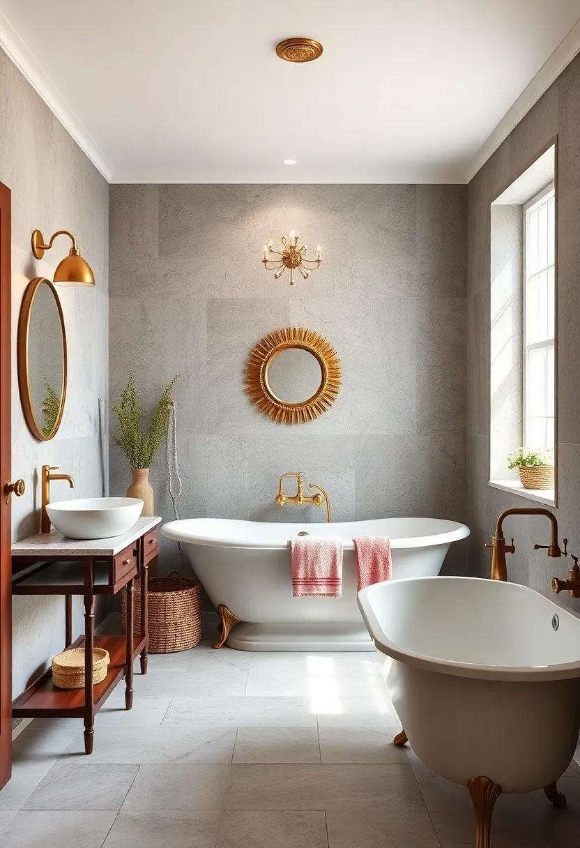 brass Accents: With‌ its rich, warm color,​ brass ‌hardware and fixtures can beautifully complement the softer design elements ‌of a vintage bathroom
