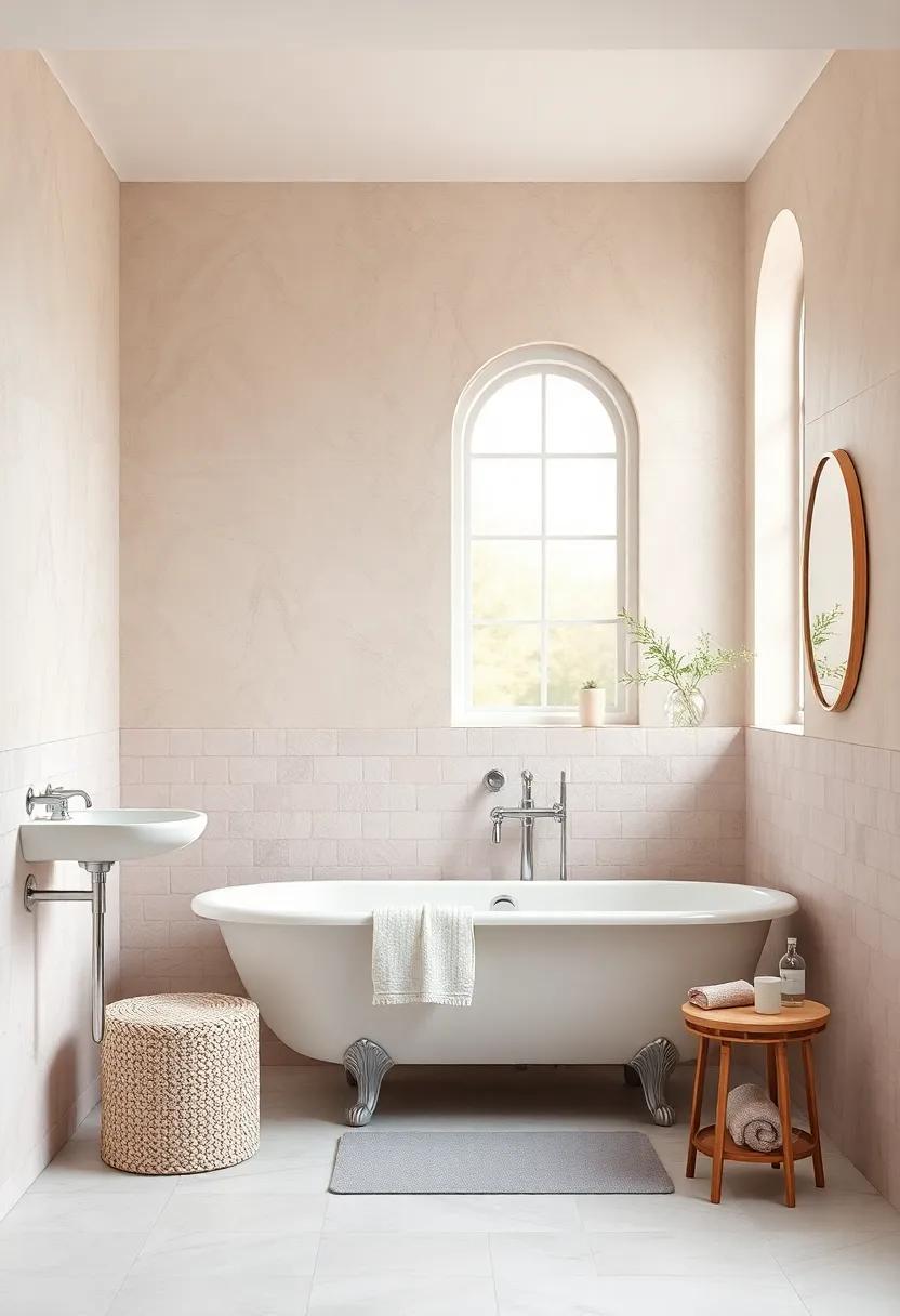 color Palette of ‌Pastels: soft pastels evoke the tranquility of vintage bathrooms,⁣ creating ​a serene atmosphere perfect for relaxation