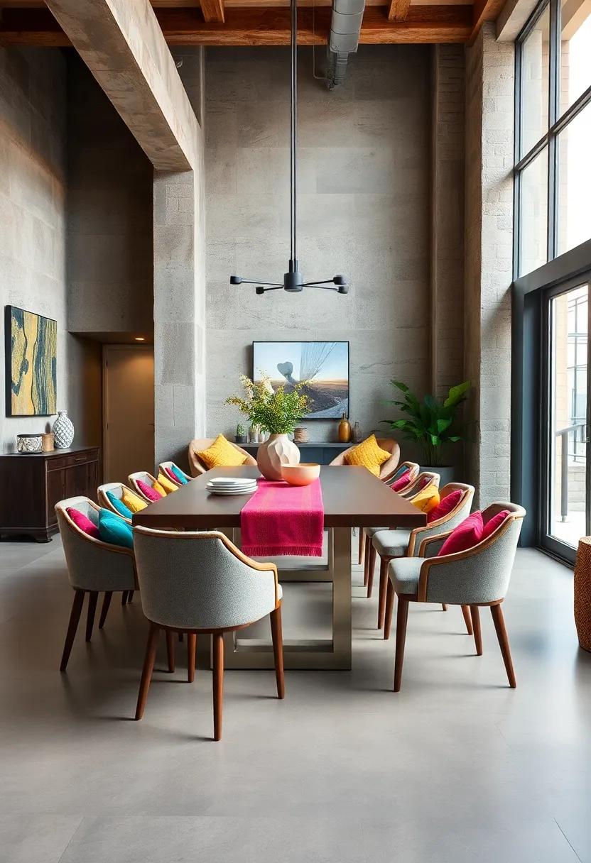 Colorful Accents: Use vibrant⁤ chair ‌cushions or a ‍bright table⁢ runner to infuse personality‌ and warmth into your dining⁣ area