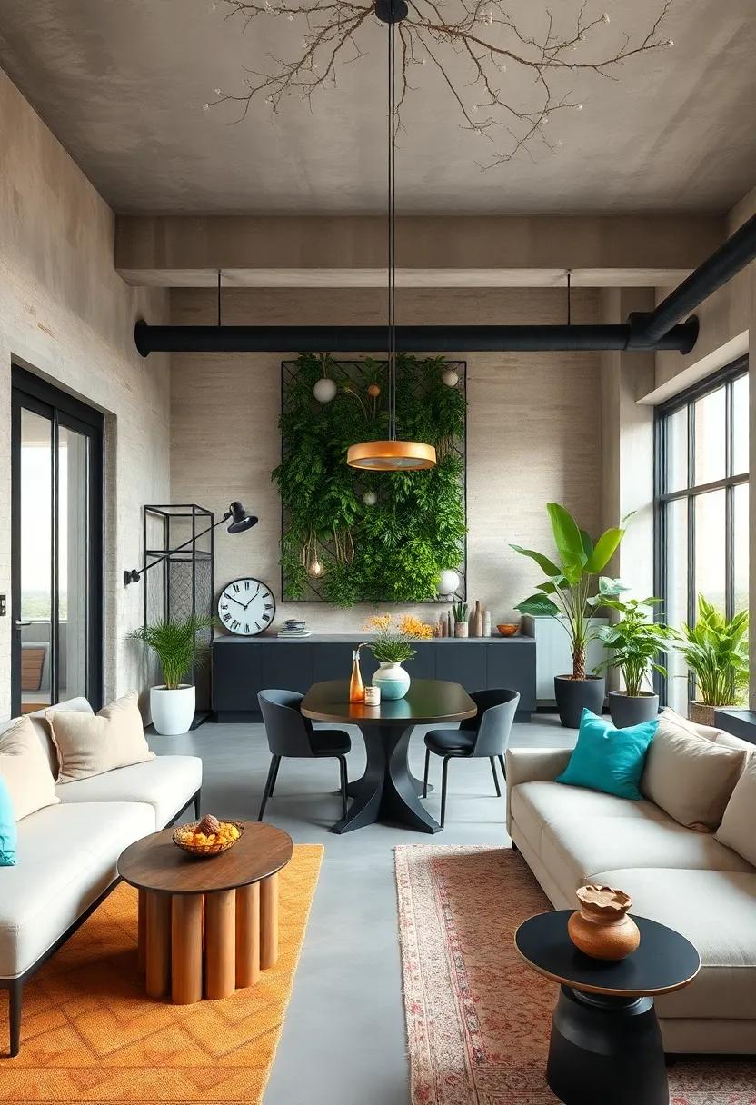 incorporate Greenery: Add​ potted ‍plants or a⁢ vertical garden to bring life and ⁢freshness,softening the loft’s industrial edges