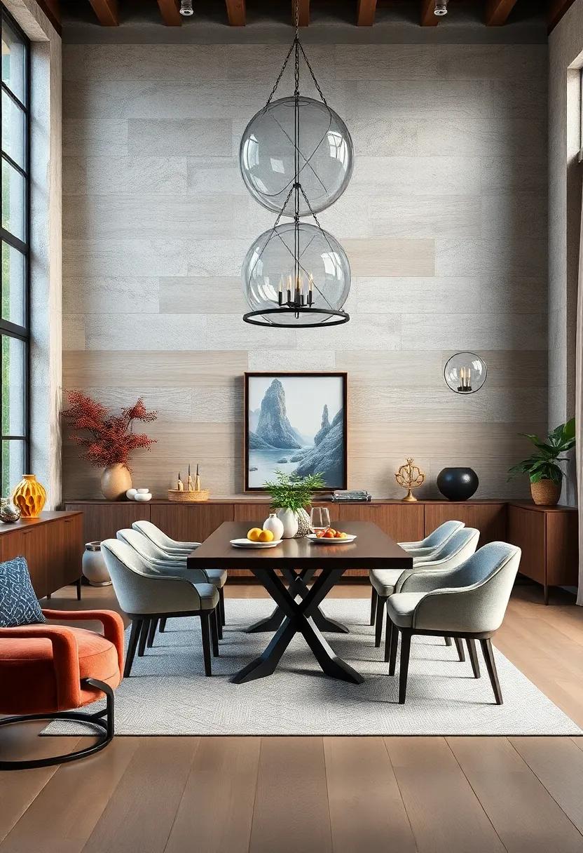 Textured Wall Treatments: Add interest with wallpaper or wood paneling ⁣that contrasts beautifully against the simplicity‌ of your⁤ dining‍ furniture