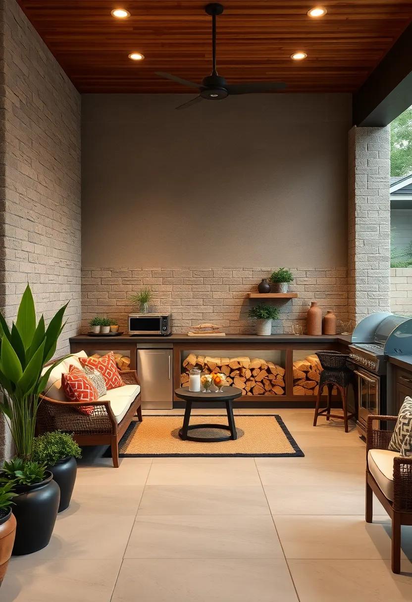 Firewood Storage: Add ⁤a stylish and functional firewood storage solution that complements your ⁣outdoor aesthetic while keeping wood dry and accessible