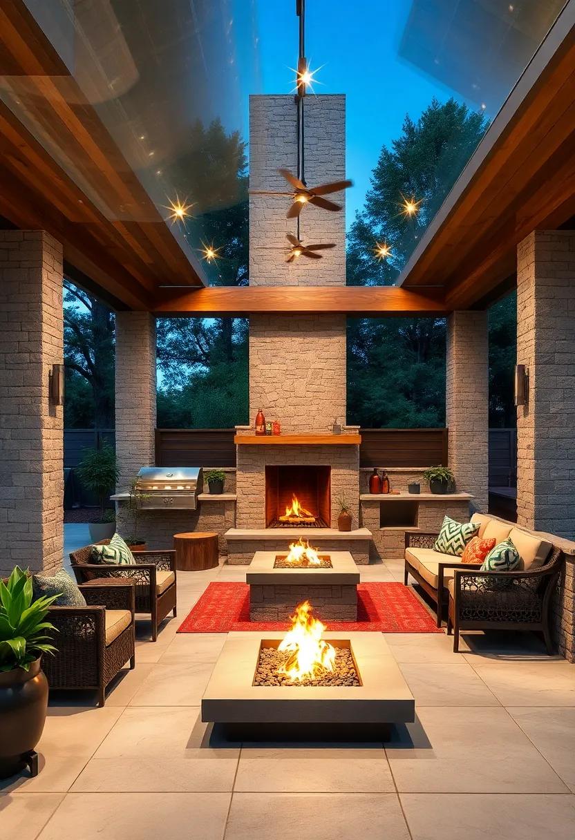 outdoor Fireplace ⁢or Fire Pit: Introduce an outdoor fireplace or fire pit for warmth and ambiance, allowing for year-round use and cozy gatherings