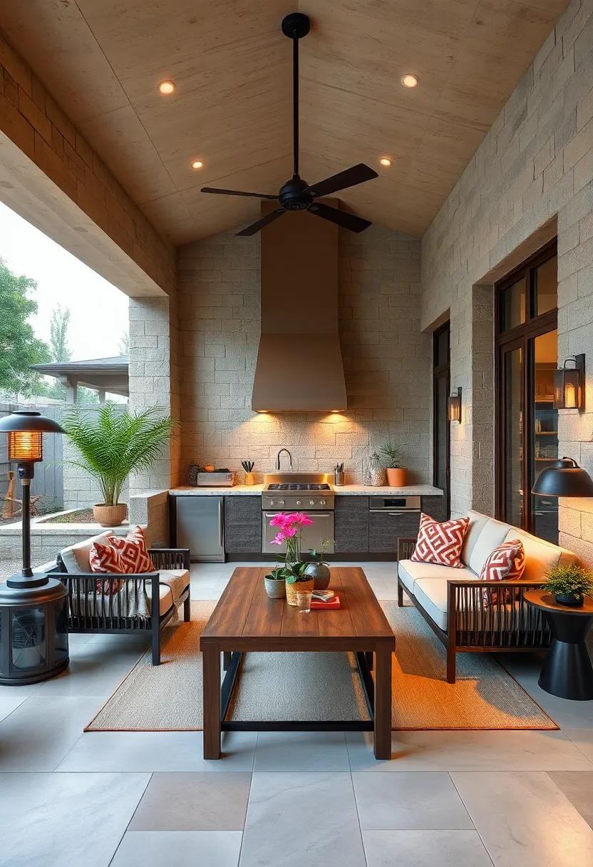 Seasonal Accessories: Plan for seasonal elements, such as outdoor heaters⁣ for cooler ‌months and cooling fans for the heat of summer