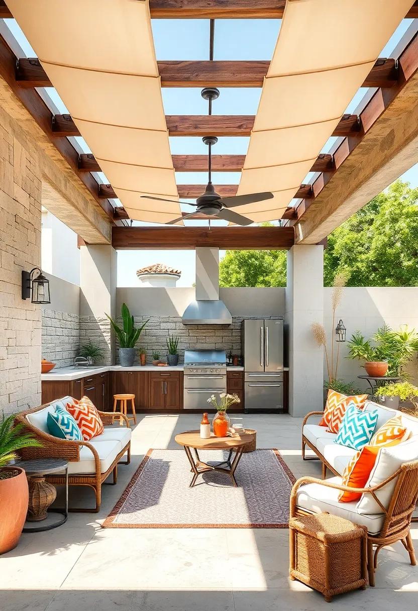 shade Structures: Add pergolas, awnings,⁢ or umbrellas to provide shade and comfort during sunny days, enhancing your outdoor experience